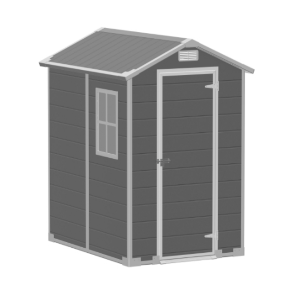 מחסן גינה פולימר מחוזק דגם "אדם" – 130×173 4X6ft