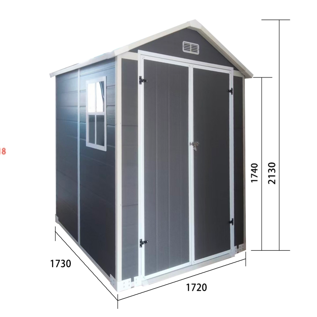 מחסן גינה פולימר מחוזק דגם "מאי" – 173×172 6X6ft