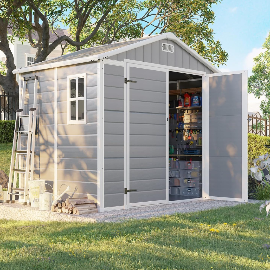 מחסן גינה פולימר מחוזק דגם "מאי" – 173×172 6X6ft